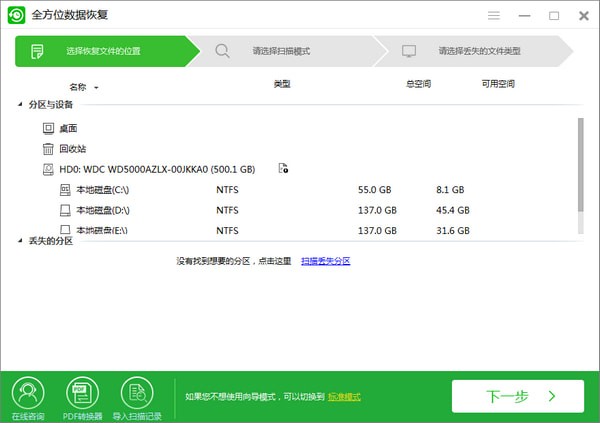 全方位数据恢复软件介绍