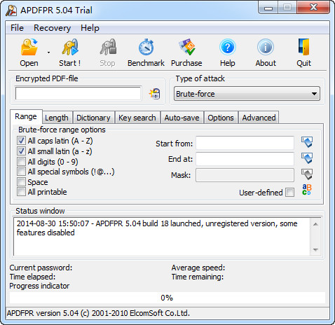【advanced pdf password recovery下载】Advanced PDF Password Recovery V5.06 中文激活版插图
