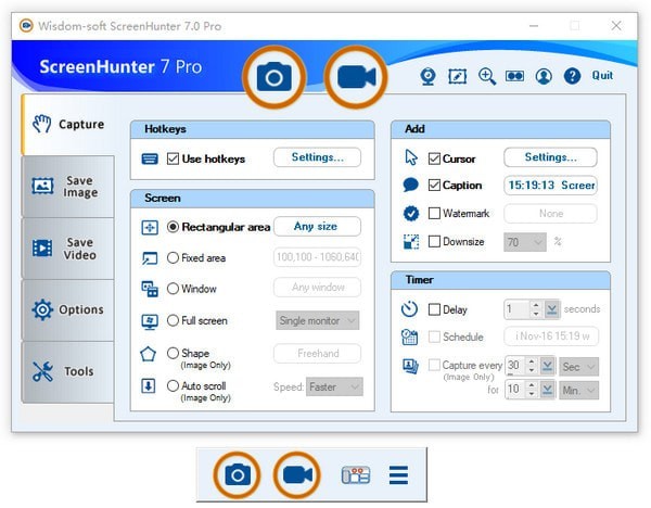 【ScreenHunter Pro激活版下载】ScreenHunter Pro(屏幕捕捉录像软件) v7.0.1047 免费版插图1
