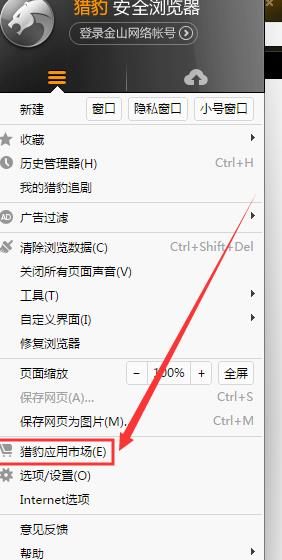 猎豹浏览器下载网页视频步骤截图1