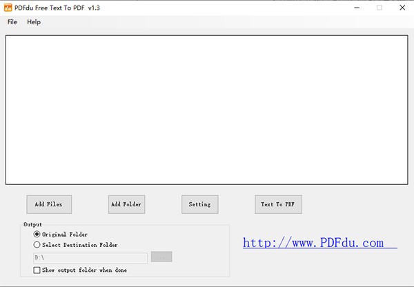 PDFdu Free Text to PDF下载