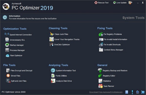Asmwsoft PC Optimizer 