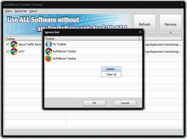 Soft4Boost Toolbar Cleaner破解版
