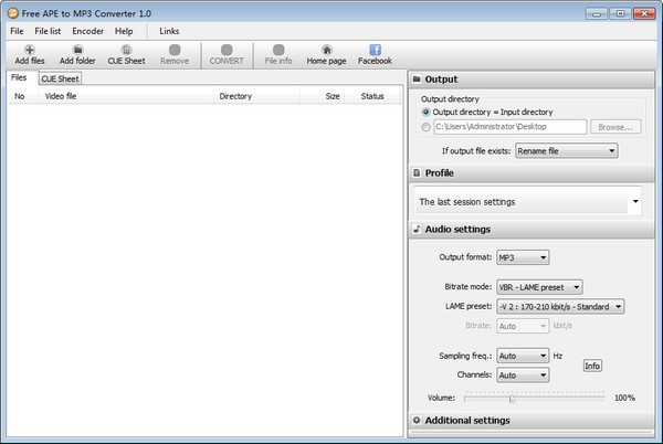 Free APE to MP3 Converter 