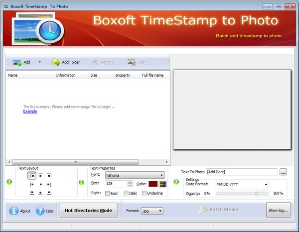 Boxoft TimeStamp to Photo