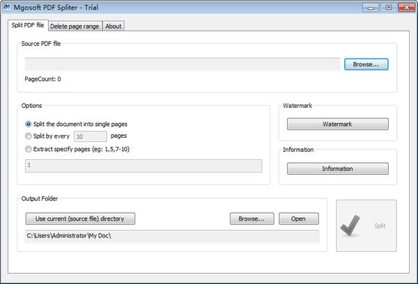 Mgosoft PDF Spliter下载