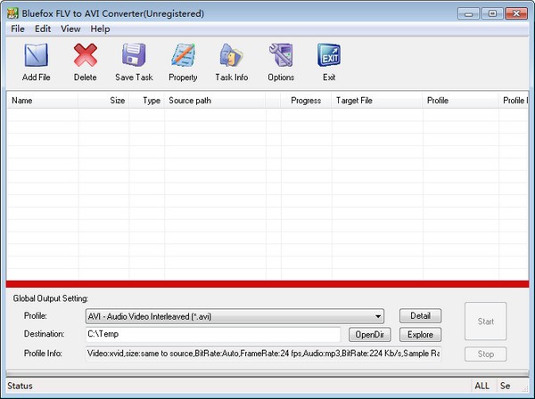 Bluefox FLV to AVI Converter免费版