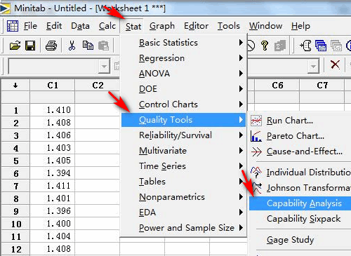 Minitab18中文版怎么做cpk