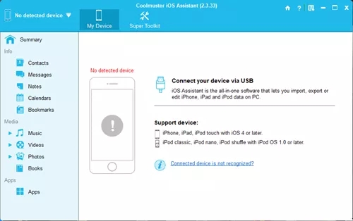 Coolmuster iOS Assistant中文版截图